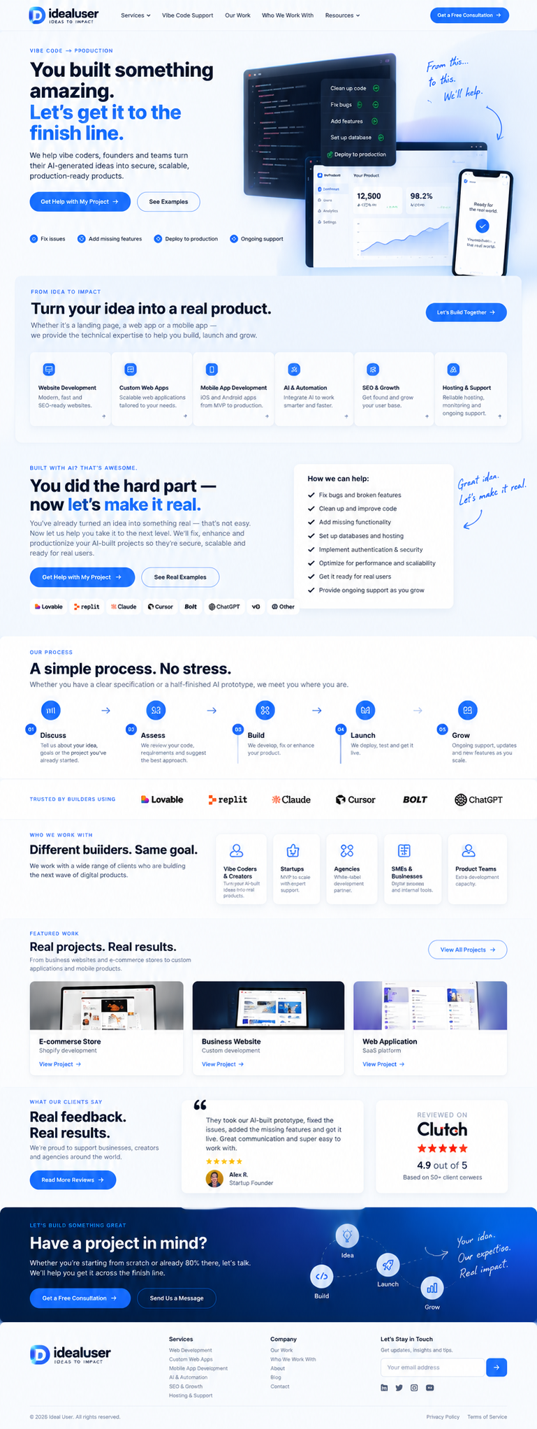 IdealUser digital project visual