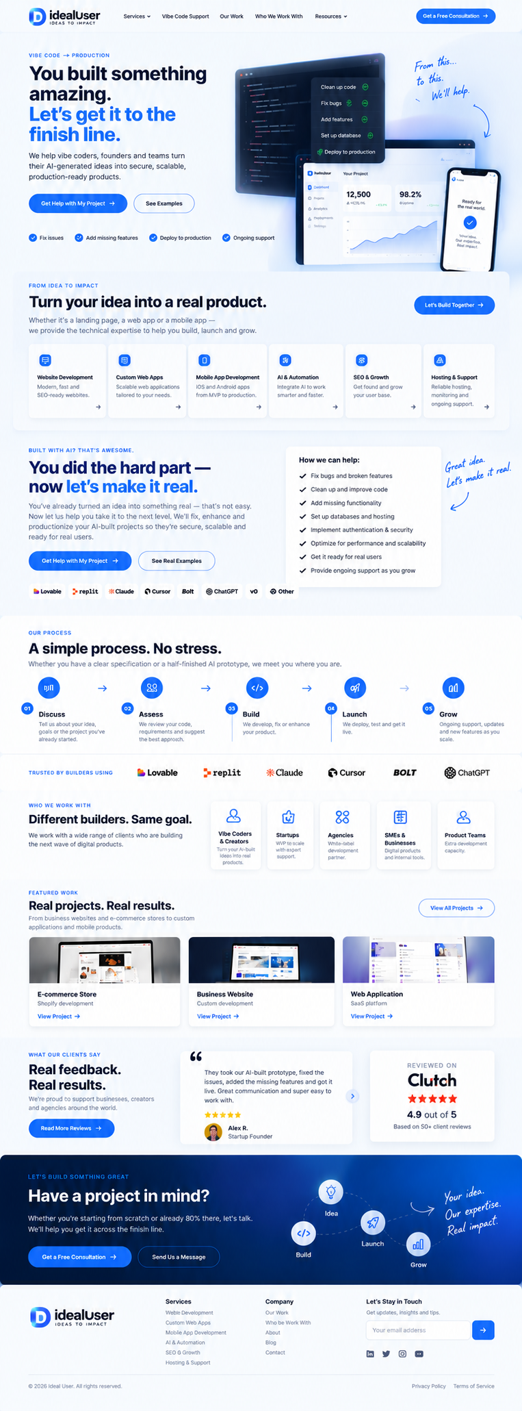 IdealUser digital project visual